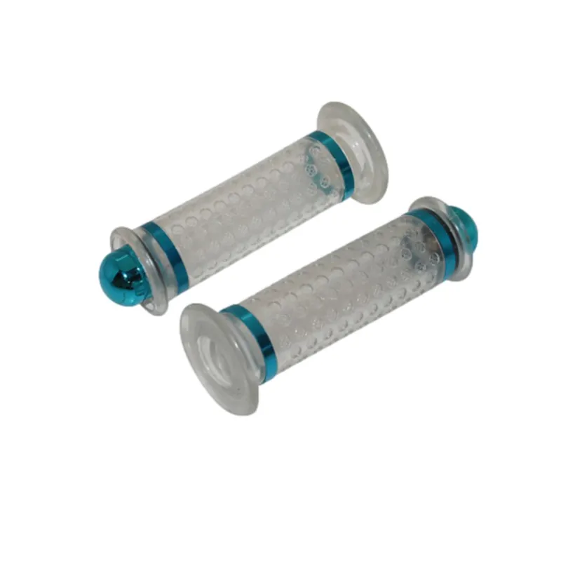 Poignées de Guidon – Dome Transparent Embouts Bleu Prix Réduit
