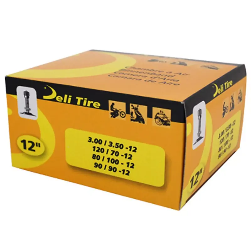 Petit Prix Chambre à air 12 pouces 3.00×12 à 3.50×12 – DELI Valve Droite Schrader