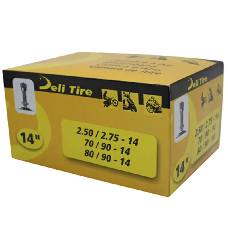 Réduction Chambre à air 14 pouces 2.50×14 à 2.75×14 DELI – Valve Droite Schrader