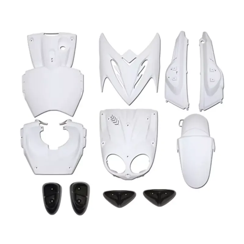 Kit Carénages / Carrosserie MBK Stunt Naked YAMAHA Slider Naked – Blanc Brillant 11 pièces avec Pads Réduction