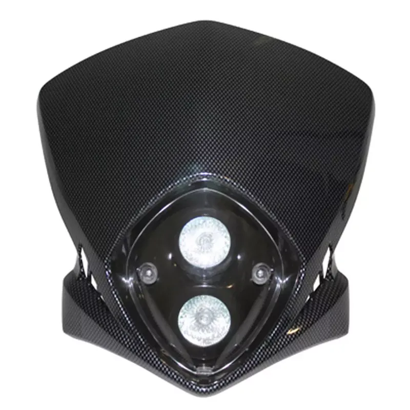 Solde Tête de Fourche / Plaque phare – DUKE 2x20w Look Carbone