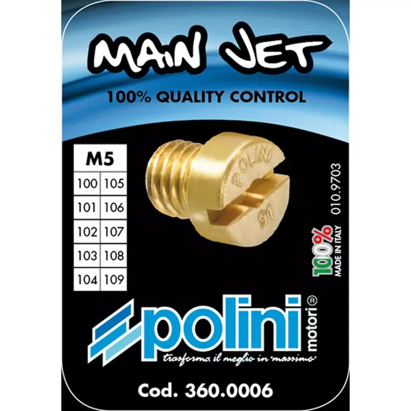Expédition Rapide Gicleur Principal DELLORTO PHBG SHA 100 à 109 – Coffret de 10 POLINI