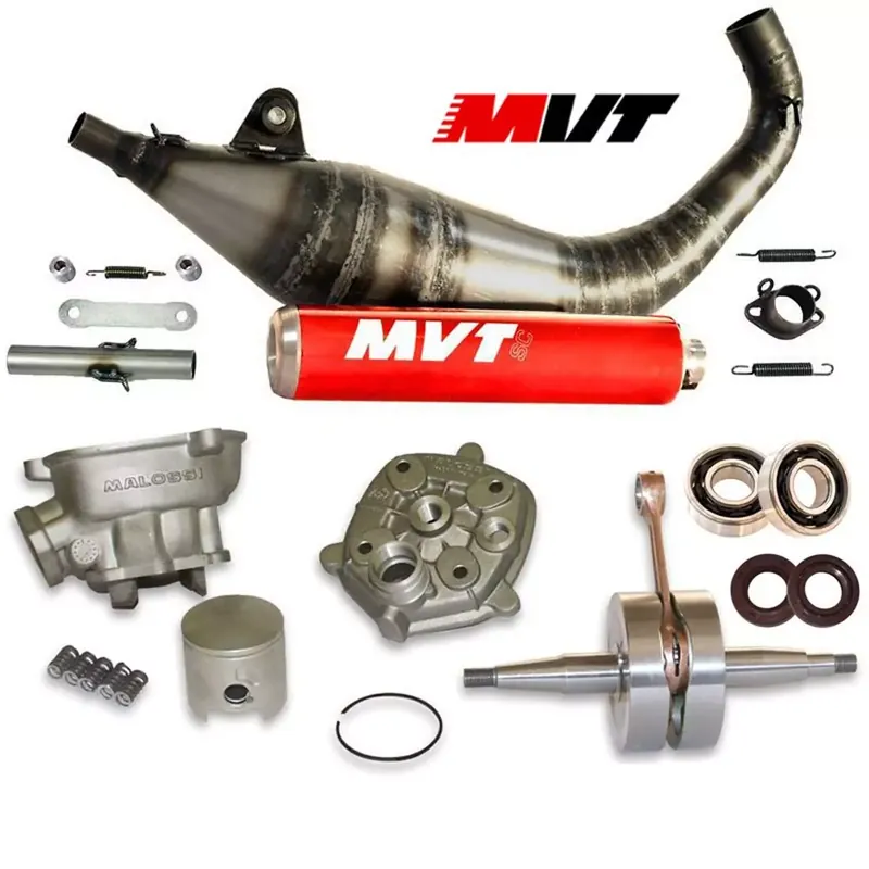 Authentique Pack Moteur & Pot 80cc DERBI E2 – Kit & vilebrequin MALOSSI MHR + pot MVT 21203-defaultCombination