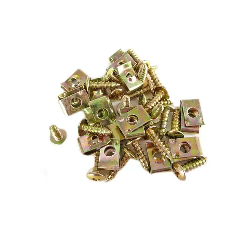 Jeu de 20 Vis + Agrafes pour Carrosserie – 5 x 15 mm Prix Bas