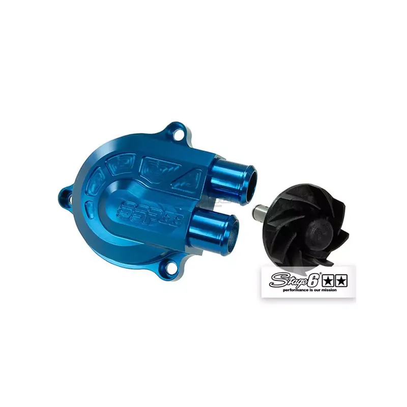 Promotion Couvercle de pompe à eau MBK Nitro Yamaha Aerox – Stage6 +40% bleu anodisé