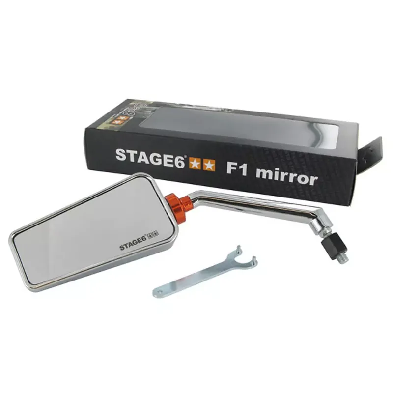 Rétroviseur gauche Stage6 SSP F1 chromé M8 M10 Offre Limitée