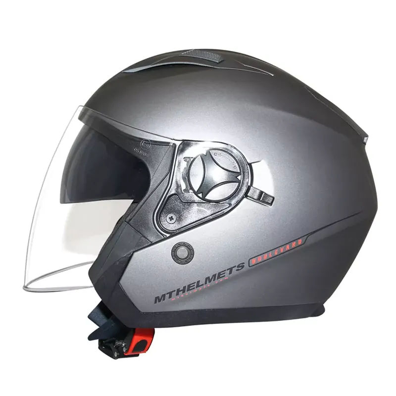 Casque Jet – MT Boulevard SV Double Ecran Gris titanium XS Marque