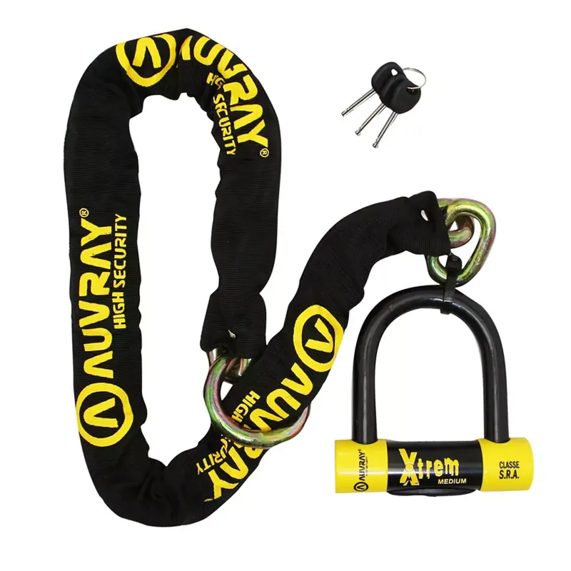 Antivol chaîne lasso + U – AUVRAY Xtrem Medium 1.20m SRA Offre Exclusive