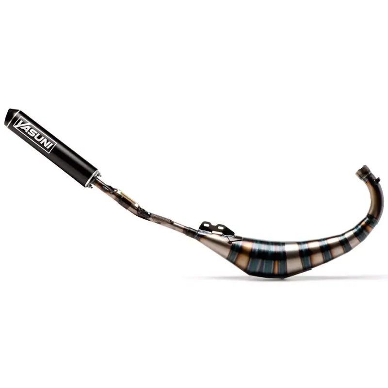 Meilleur Choix Pot Passage Bas AM6 Aprilia MBK Rieju Yamaha 70 / 80cc – R3 Carrera Max Black Routier Yasuni