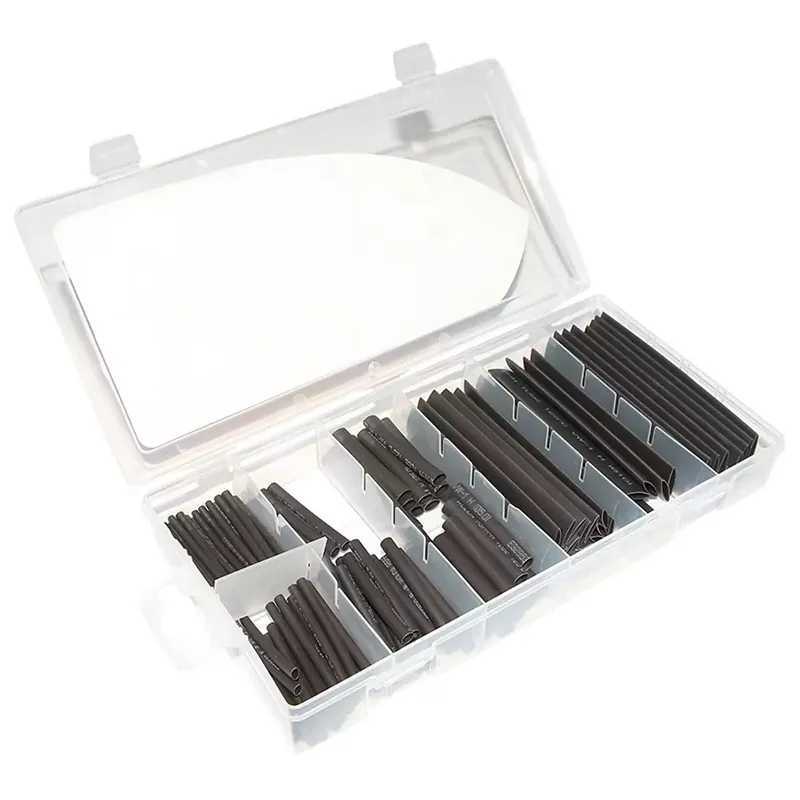 Prix Promo Gaine / Manchon thermorétractable – 127 tubes assortis de 2mm à 13mm Noir