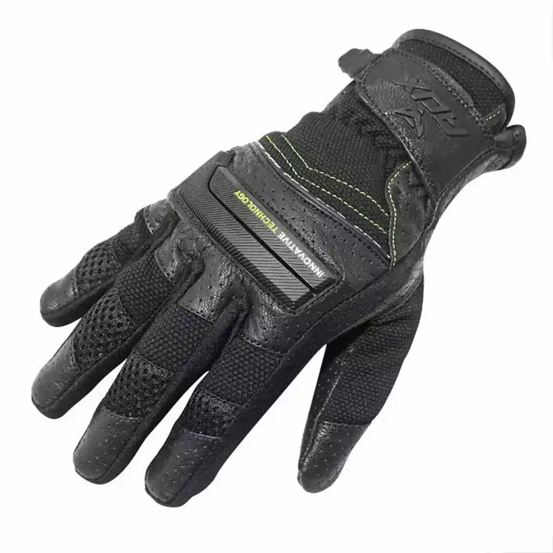 Seulement Aujourd&rsquo;hui Gants Moto – ADX Ventura Printemps / été – Noir / Jaune Fluo S
