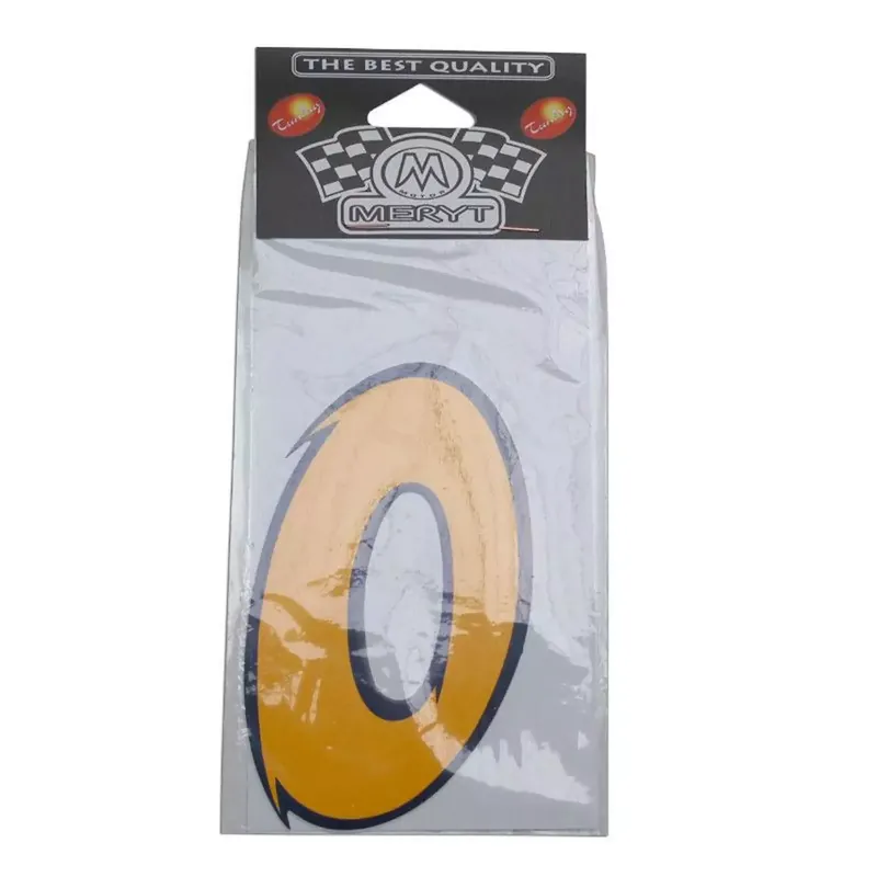 Autocollant / Sticker – MERYT Numéro 0 Jaune 9cm Remise