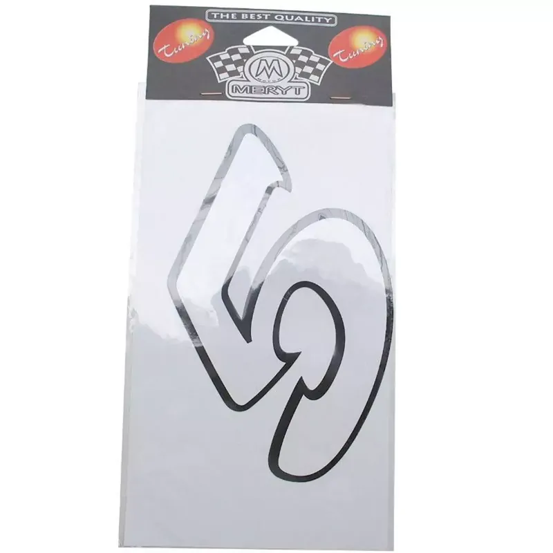 Autocollant / Sticker – MERYT Numéro 5 Blanc 13cm Retour Gratuit