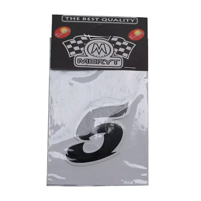 Autocollant / Sticker – MERYT Numéro 5 Noir 5.5cm Produit De Marque