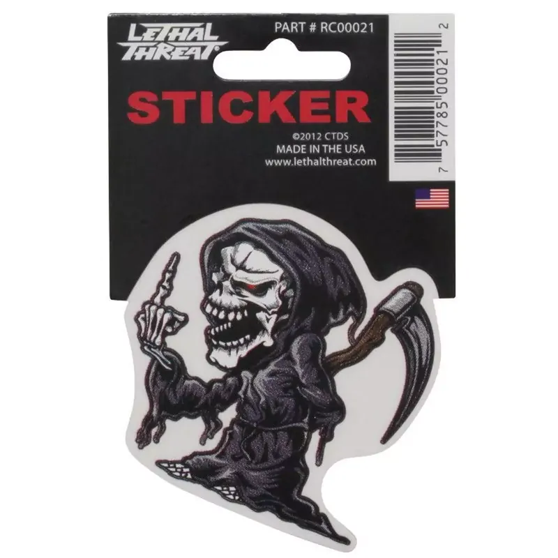 Autocollant / Sticker – LETHAL THREAT Mini Vilain Faucheur 6 x 8cm Offre Limitée