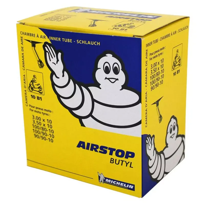 Authentique Chambre à Air 10 pouces 3.00×10 MICHELIN Valve Coudée 150 degrés