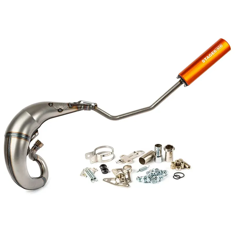 Pot Passage Haut Gauche Derbi Senda E3 E4 50 / 77cc – Streetrace CNC Orange Stage6 Populaire