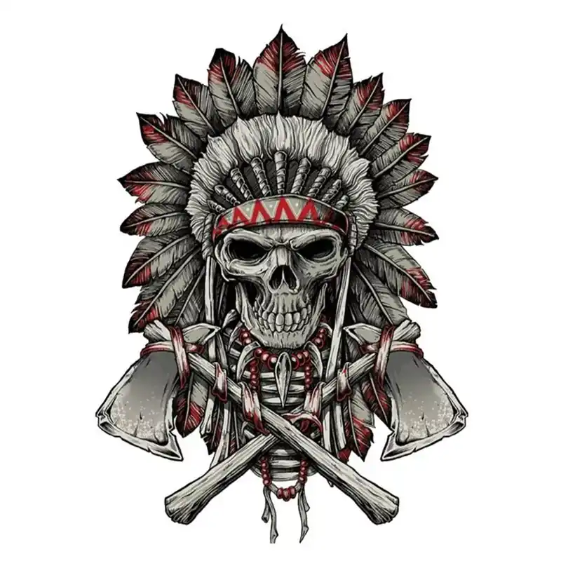Prix Choc Autocollant / Sticker – LETHAL THREAT Mini Renegade Skull 6 x 8cm
