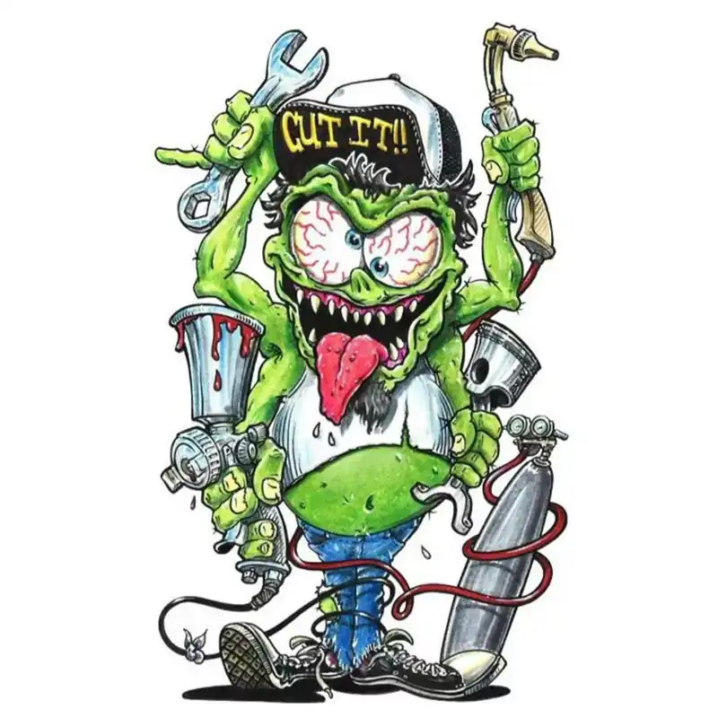 Nouvelle Collection Autocollant / Sticker – LETHAL THREAT Mini Mechanic Monster 6 x 8cm