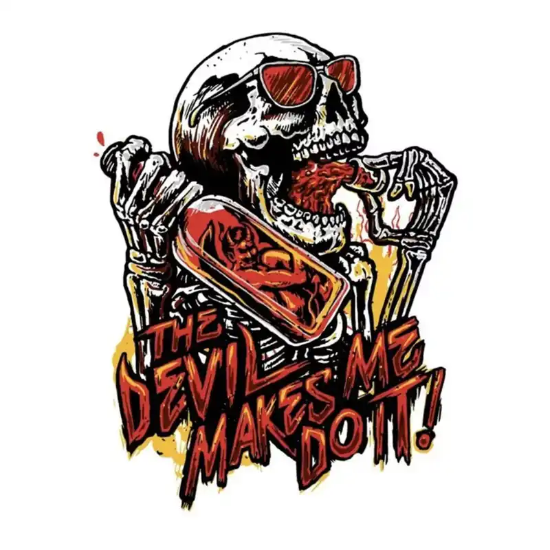 Autocollant / Sticker – LETHAL THREAT Mini Devil Made Me Do It 6 x 8cm Satisfait Ou Remboursé