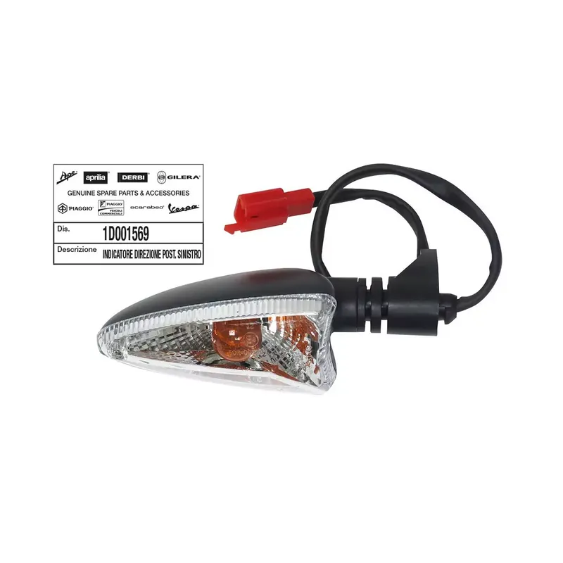 Clignotant arrière gauche transparent origine Piaggio Typhoon Aprilia SR Motard 50 1D001569 Livraison Express
