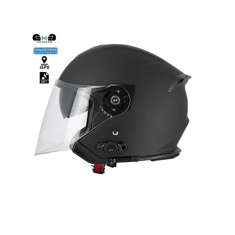 Soldes Casque Jet INTERCOM S770 Kyle – Noir Mat – Bluetooth intégré S-LINE – NEUF –