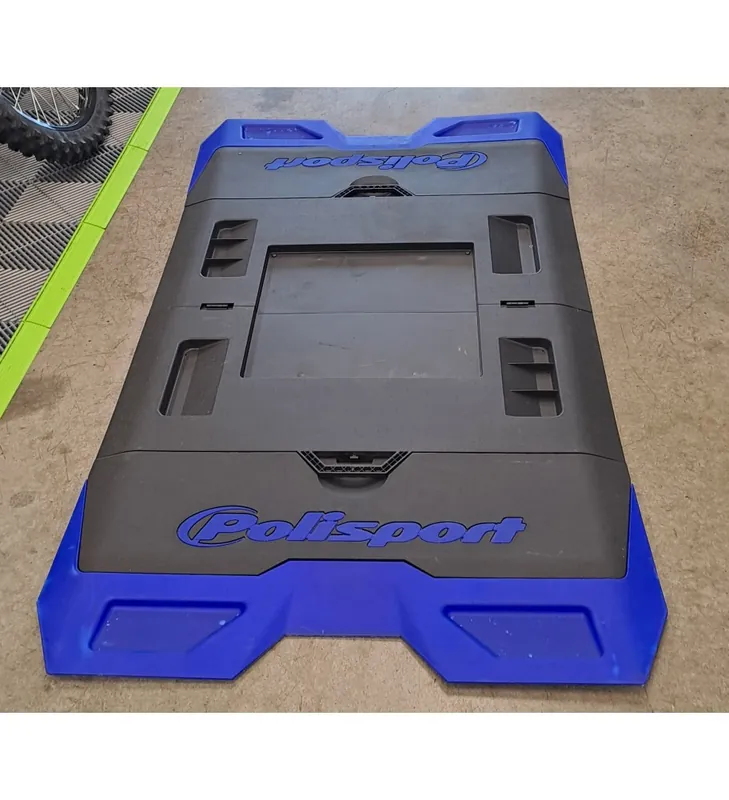 Achat Immédiat BIKE MAT BLEU NOIR TAPIS POLISPORT 180X99 CM