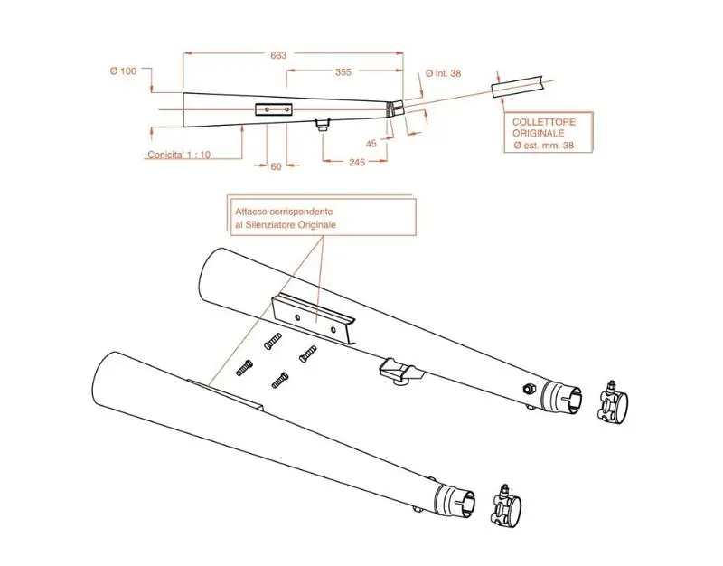 Usine Directe Sito 2 silencieux chromé pour Suzuki GS550 Katana 81/82