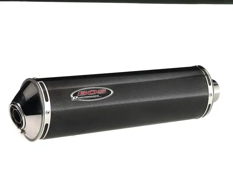 Vente Flash BOS Silencieux inox oval look carbone pour BMW R1200 R 2006-2010