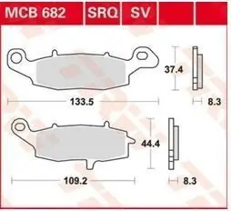 Retour Gratuit Plaquettes AV Gauche pour Suzuki DL1000 V-Strom 2002-2018