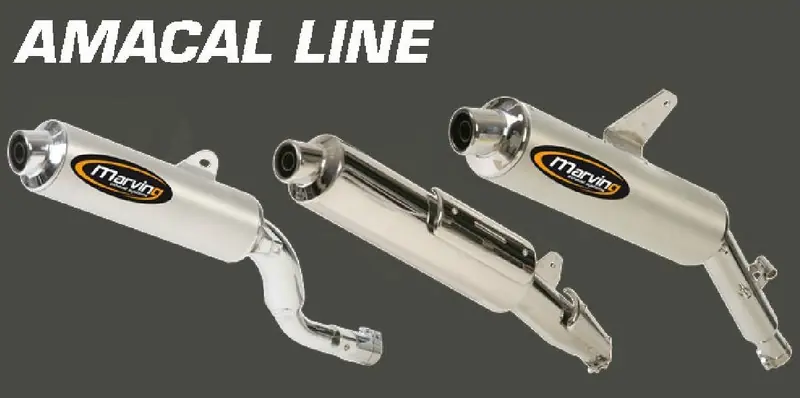 Marving silencieux chromé et alu pour Kawasaki KLR 250 kL250D 1984/92 Offre Limitée