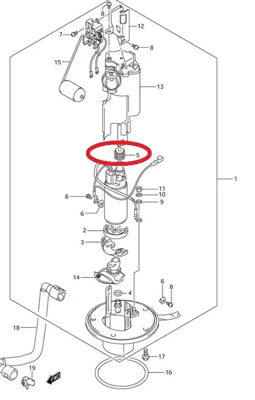 Solde Joint soufflet de pompe à essence pour Suzuki