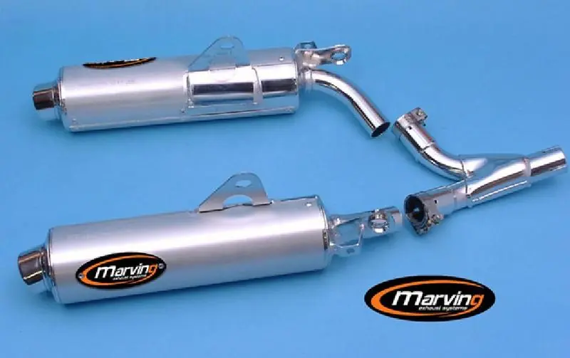 Populaire Marving 2 silencieux chrome/alu pour Suzuki DR 650RS SP42A
