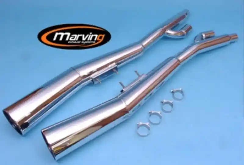 Must-Have Marving 2 silencieux chromés pour Suzuki GS 750 ES EF
