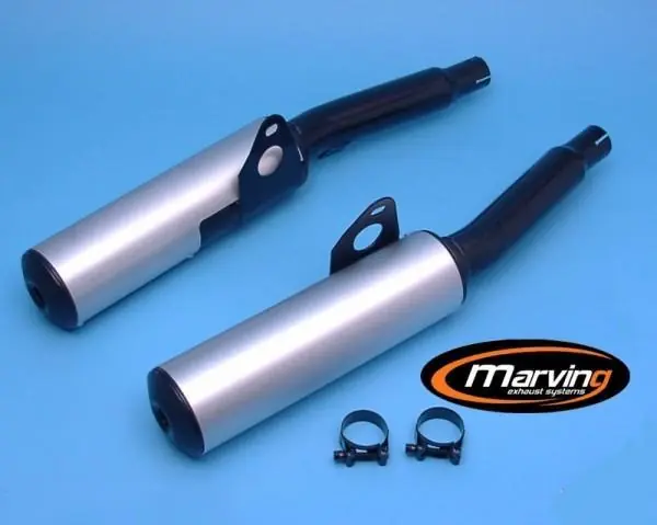 Retour Gratuit Marving 2 silencieux noir / alu pour Kawasaki GTR 1000 86/2004