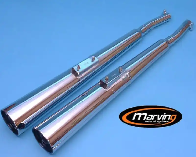 2 silencieux Marving chromés pour Z750 1980-1982 Retour Gratuit