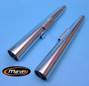 Marving 2 silencieux chromés pour Honda CM 400T Remise