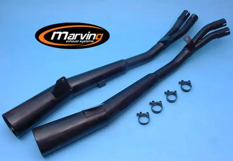 Nouvelle Collection Marving 2 silencieux chromés noir pour Honda CBX750 RC17