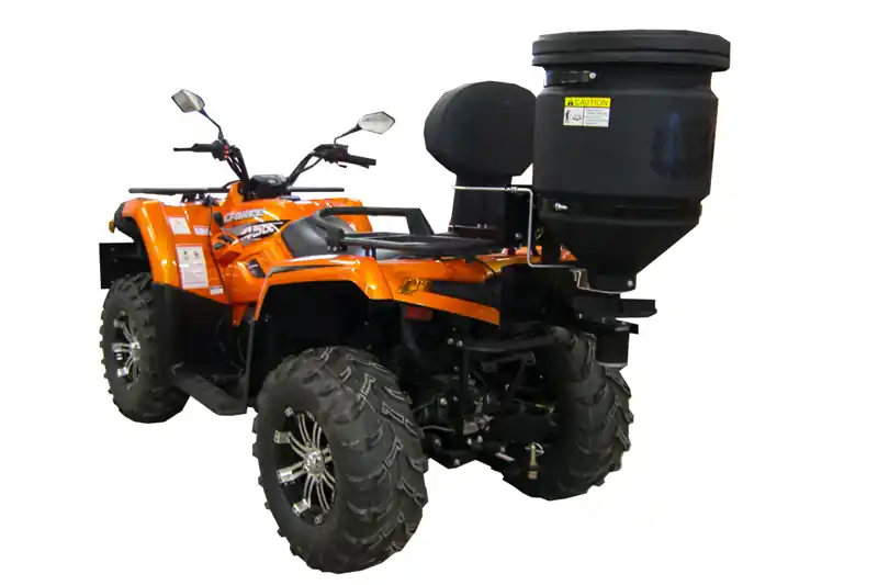 Épandeur sableur avec montage universel Quad SSV pour porte-bagages arrière ou récepteurs d&rsquo;attelage de 2 pouces Expédié Aujourd&rsquo;hui