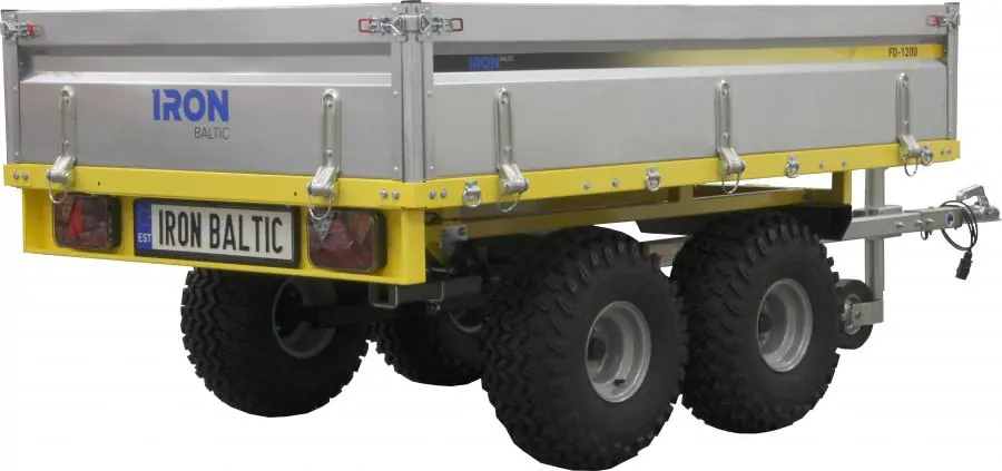 REMORQUE A PLATEAU BASCULANT POUR QUAD ET SSV HOMOLOGUES R1A CAPACITE 1200 KG Expédition Rapide