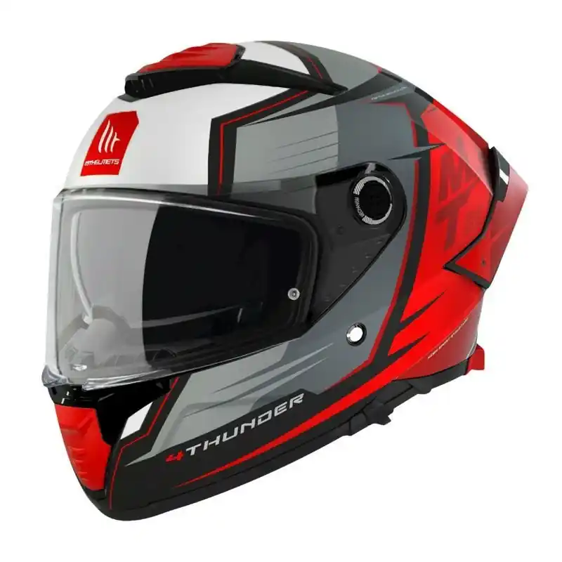 Acheter Direct Casque MT THUNDER Gris Rouge Mat XS – 53/54 cm