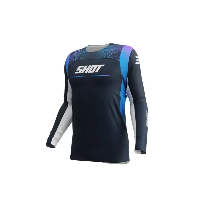 Maillot SHOT 2025 Contact Apex Bleu XS – UK 38 Produit De Marque