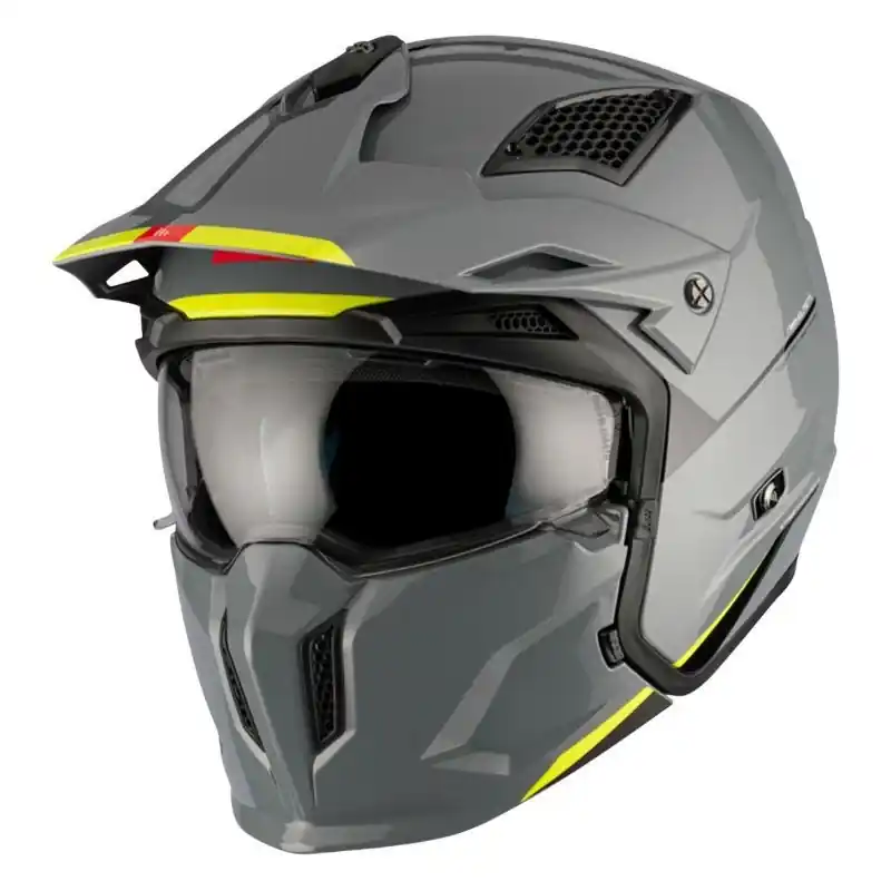 Casque MT STREETFIGHTER SV Uni Gris Brillant XS – 53/54 cm Nouvelle Collection