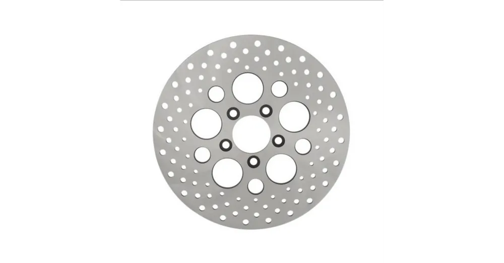 Disque de Frein Arrière 11.5&Prime; Drag Specialties Drilled Dyna, Softail, Touring 00/17 Nouvel Arrivage