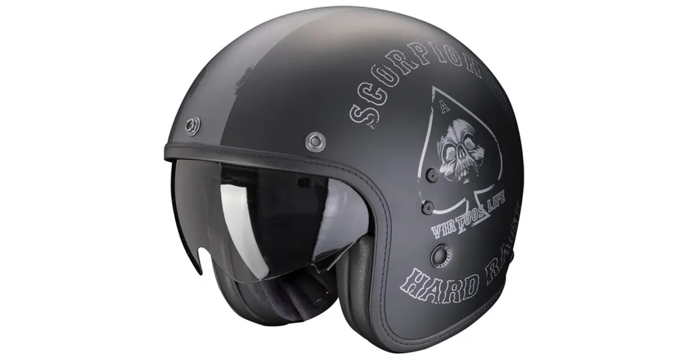 Offre Exclusive Casque Belfast Evo Spade Noir Mat / Argent- SCORPION XS