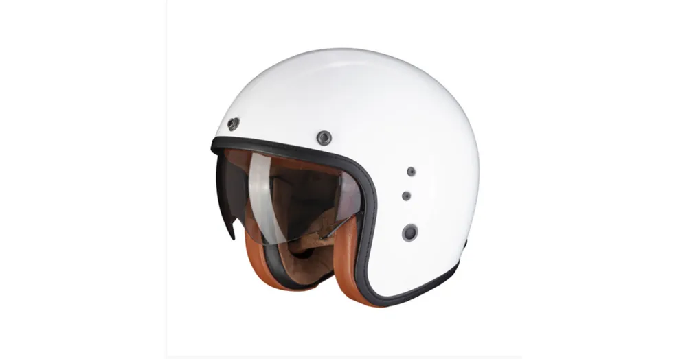 Dernier Modèle Casque Belfast Evo Luxe Blanc- SCORPION XS