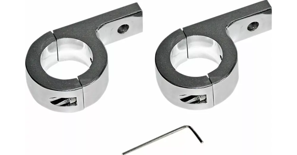 Supports de Montage d&rsquo;Éclairage Avant Custom Dynamics Ø 1.25&Prime; Chromé Dernière Chance