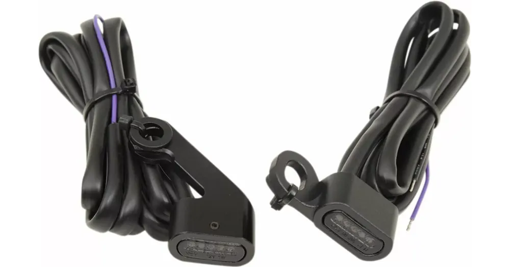Clignotants de Guidon à LED Noir Lentille Fumé Softail Touring Dernier Modèle