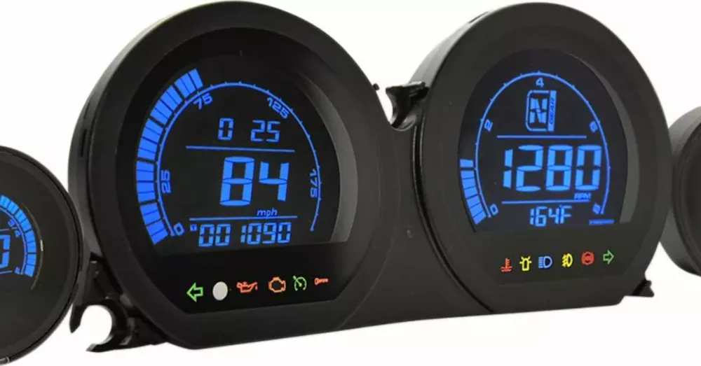 Kit 4 Compteurs KOSO HD-03 Noir Touring, Trikes FL Marque