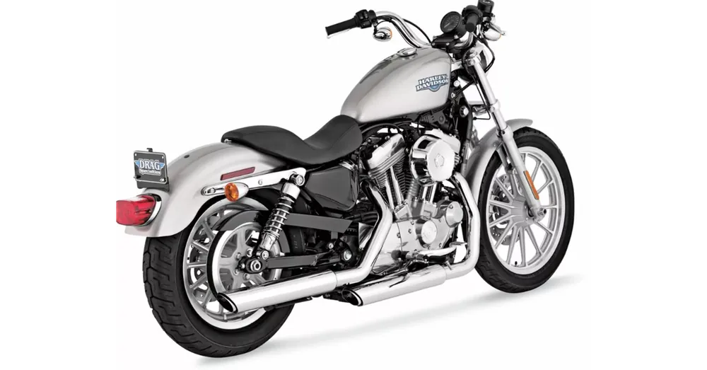 Silencieux Échappement Vance & Hines Twin Slash 3&Prime; Chromé Sportster XL 04/13 Bon Marché